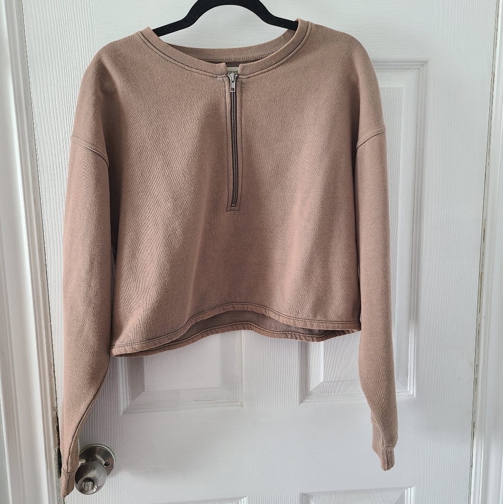 Urban Outfitters Cropped Half Zip Sweater